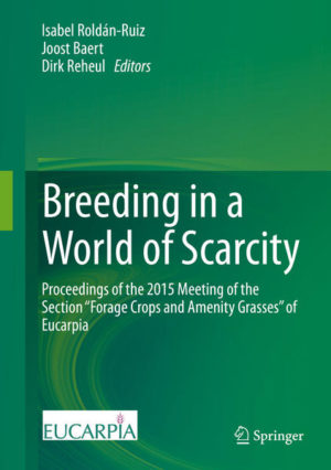 Honighäuschen (Bonn) - This book includes papers presented at the 2015 meeting of the Fodder Crops and Amenity Grasses Section of Eucarpia. The theme of the meeting Breeding in a world of scarcity was elaborated in four sessions: (1) scarcity of natural resources, (2) scarcity of breeders, (3) scarcity of land and (4) scarcity of focus. Parts I to IV of this book correspond to these four sessions. Session 1 refers to the consequences of climate change, reduced access to natural resources and declining freedom in using them. Plant breeding may help by developing varieties with a more efficient use of water and nutrients and a better tolerance to biotic and abiotic stresses. Session 2 refers to the shrinking number of field breeders. There is a need for a mutual empathy between field- and lab-oriented breeding activities, integrating new methods of phenotyping and genotyping. Session 3 underscores the optimal use of agricultural land. Forage needs to be intensively produced in a sustainable way, meeting the energy, protein and health requirements of livestock. Well-adapted varieties, species and mixtures of grasses and legumes are needed. Session 4 refers to the fading of focus in primary production triggered by a range of societal demands. There are few farmers left and they are asked to meet many consumer demands. Both large-scale, multi-purpose species and varieties and specialized niche crops are required. Part V summarizes the conclusions of two open debates, two working group meetings and two workshops held during the conference. The debates were devoted to the future of grass and fodder crop breeding, and to feed quality breeding and testing. The conference hosted meetings of the working groups Multisite rust evaluation and Festulolium. Workshops focused on genomic selection and association mapping and on phenotyping with applications in practical breeding research. Part V contains also short sketches of breeding ideas presented as short communications.  