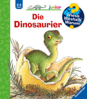 Honighäuschen (Bonn) - Aus Plüsch und Plastik erobern sie schon früh die Herzen vieler Kinder: die Dinosaurier. In diesem Buch wimmelt es von großen und kleinen Sauriern und spannenden Infos über die Urzeit. Mithilfe von Klappen schlüpft ein Dinobaby aus dem Ei, wehrt der Apatosaurus mit seinem Schwanz einen Angreifer ab und taucht der mächtige Plesiosaurus aus dem Ozean auf. Ein Buch, das kleine Dinofans ab 2 Jahren zum Staunen bringt. Wieso? Weshalb? Warum? junior Die Sachbuchreihe für Kinder von 24 Jahren Jeden Tag entdecken Kinder etwas Neues  und haben viele Fragen. Wann kommt die Feuerwehr? Was machen die Tiere im Winter? Warum muss ich Zähne putzen? Die beliebte Sachbuchreihe Wieso? Weshalb? Warum? junior beantwortet die Fragen der Kinder auf Augenhöhe. Sie beleuchtet unterschiedlichste Themen aus ihrer Alltags- und Interessenswelt altersgerecht und mit viel Liebe zum Detail. Die ist speziell auf kleine Hände und die Bedürfnisse der Kleinsten angepasst. Klare und liebevolle Bilder, kurze Sachtexte sowie handliche Klappen, die Bewegungen veranschaulichen und überraschende und lustige Einblicke gewähren, ermöglichen Kindern, sich ihre Themen selbst zu erschließen. Der Spaß am eigenhändigen Entdecken, die liebevolle Umsetzung und die hochwertige Ausstattung garantieren langanhaltende Freude an jedem Buch.