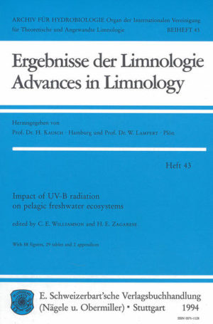 Honighäuschen (Bonn) - This volume deals with the impact of UV-B radiation on pelagic freshwater ecosystems. Solar radiation is the primary source of energy in most natural ecosystems. It plays a pivotal role in regulating energy and material flow as well as the distribution and abundance of organisms.