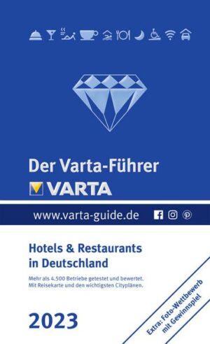 Neu in der Ausgabe Varta-Führer 2023: Extra: Foto-Wettbewerb mit attraktivem Gewinnspiel Der Varta-Führer ist seit mehr als 65 Jahren ein verlässlicher Begleiter zu den besten Hotels und Restaurants in Deutschland. Mehr als 4.500 geprüfte Hotel- und Restaurantadressen
