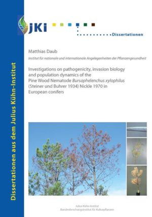 Honighäuschen (Bonn) - The objectives of the present study were to identify potential European host trees for the Pine Wood Nematode (PWN) Bursaphelenchus xylophilus and to investigate the interrelationship between PWN, host trees and temperature.