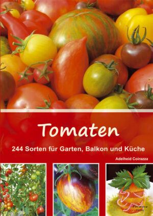 Honighäuschen (Bonn) - Ich wage zu behaupten, dass es kaum ein Lieblingsgericht ohne Tomaten gibt. Wenn man diese im eigenen Garten anbauen kann, dann ist der Weg von der frisch geernteten Frucht auf den Teller der denkbar kürzeste. Bei der Auswahl der Sorten mache ich es Ihnen nicht leicht, denn in diesem Buch werden 244 Sorten mit jeweils 4 Fotos vorgestellt, ein Teil davon speziell für die Kultur auf Balkon und Terrasse. Ausführliche Anbau- und Pflegetipps, das Wichtigste über den gesundheitlichen Wert von Tomaten und Bezugsadressen für Samen und Pflanzen werden mitgeliefert. Lassen Sie sich die Sortenvielfalt im wahrsten Sinne des Wortes auf der Zunge zergehen, die Hochleistungstomate aus dem Supermarkt kann da nicht mithalten. Wer gerne kocht, sollte die 40 Rezeptvorschläge vor allem für eigene Experimente nutzen.