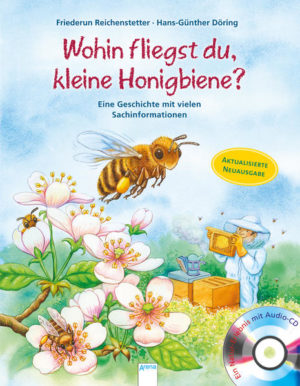Honighäuschen (Bonn) - Jeder spricht heute über Honigbienen. Weil sie bedroht sind, weil wir sie brauchen, weil wir sie schützen wollen. Mit dieser liebevoll erzählten Bilderbuchgeschichte verstehen schon Kindergartenkinder, warum die Bienen für uns so wichtig sind.   Wie ist der Bienenstaat aufgebaut? Wazu sammeln Bienen Nektar? Wie entsteht der Honig? Wissen macht nicht nur schlau, sondern sensibilisiert schon früh für Umweltfragen. Im Buch: Eine liebevoll erzählte Geschichte über das Leben der Bienen mit vielen Sachinformationen. Auf der Audio-CD: Die Geschichte mit Naturgeräuschen und einem Fragespiel.