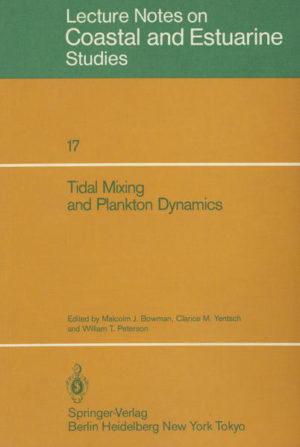 Honighäuschen (Bonn) - This book represents an outgrowth of an interdisciplinary session held at the Seventh International Estuarine Research Federation Conference held at Virginia Beach, Virginia, OCLober 1983. At that meeting, the participants agreed to contribute to and develop a monograph entitled "Tidal Mixing and Plankton Dynamics" by inviting an expanded group of authors to contribute chapters on this theme. The emphasis would be to review and summarize the considerable body of knowledge that has accumulated over the last decade or so on the fundamental role tidal mixing plays in energetic shallow seas and estuaries in stimulating and controlling biological production. We have attempted to provide a mix of contributions, composed of reviews of the state-of-the-art, reports on current research activi ties, summaries of the design and testing of a new generation of innovative instruments for biological and chemical sampling and sorting, and some imaginative ideas for future experiments on stimulated mixing in continental shelf seas. We encouraged the contributors to present critical and thought provoking assessments of current wisdom specifying the sorts of techniques and observational strategies needed to validate the various hypotheses linking physical structure, mixing and circulation to plankton biomass and production. We hope this volume will appeal to incoming research students and established scholars alike. We certainly have enjoyed working with all the authors in compiling this book. We thank the numerous scientists who have served as reviewers, P. Boisvert for typing the manuscripts and W. Bellows for proofreading.