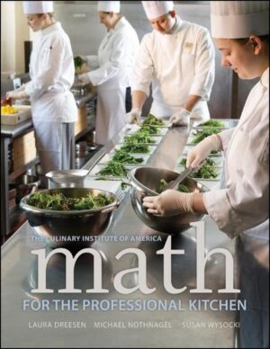 Essential math concepts for professional chefs and culinary students Ideal for students and working professionals, Math for the Professional Kitchen explains all the essential mathematical skills needed to run a successful, profitable operation. From scaling recipes and converting units of measure, to costing ingredients and setting menu prices, it covers crucial information that will benefit every foodservice provider. Written by three veteran math instructors from The Culinary Institute of America, the book utilizes a teaching methodology based on daily in-classroom practice. The entirety of the standard culinary math curriculum is covered, including conversions, determining yields, purchasing, portioning, and more. * Vital mathematical concepts are reinforced with easy-to-understand examples and review questions * This is a thorough, comprehensive main text for culinary students as well as a great kitchen reference for working professionals Math for the Professional Kitchen will be an invaluable resource not only in the classroom but also in the kitchen as students embark on their professional careers, where math skills play a crucial role in the ever-important bottom line.