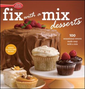 An incredible array of swoon-worthy sweets, all starting with a mix! You can do way more with Betty Crocker mixes than just make cakes and cupcakes, like Chocolate Mousse-Raspberry Cake, Southern Apple Crumble, Chocolate-Marshmallow Pillows, and Red Velvet Cupcakes with Cream Cheese Frosting. Delectable fresh-from-the-oven desserts are as easy as 1-2-3. Betty Crocker Fix-with-a-Mix Desserts provides easy recipes for making all kinds of moist and mouthwatering goodies-all fast and easy with a Betty Crocker mix. There's also a bonus chapter that shows you how to make great-tasting treats with Betty Crocker's new and incredibly popular line of gluten-free mixes. * Includes 100 recipes with a luscious full-color photo of every recipe * All recipes start with Betty Crocker's trusted mixes, including SuperMoist(r) Cake Mix, angel food cake mix, brownie mix, cookie mix, Bisquick(r), and all-new gluten-free mixes for cookies, brownies, and cakes * Accompanying sidebars offer creative ideas for decorating cupcakes, types of frosting for cookies, and special-occasion toppers for fruit desserts * A handy index by mix lets readers pick recipes based on the mixes they already have in their pantry There's almost nothing you can't do with Betty Crocker's wide variety of dessert mixes. With Betty Crocker Fix-with-a-Mix, you'll never run out of yummy options!