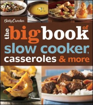 Make weeknight meals bigger and better than ever! Betty Crocker Big Book of Slow Cooker, Casseroles, and More combines hearty slow cooker meals, casseroles, one-dish dinners, and other comfort food recipes all into one big compendium. This book collects favorite recipes Betty Crocker readers have come to trust for simple solutions for home-cooked meals and modern twists to comfort food classics. Every recipe delivers on this no-fuss promise, utilizing convenience appliances such as a slow cooker, or only one essential pot or pan, like a casserole dish or skillet, to get dinner on the table quickly and efficiently. An introductory section includes helpful tips and information on using a slow cooker, cutting down on prep time, and offering clever ideas for make-ahead recipes the whole family will love. * Features more than 200 recipes-casseroles, pastas, soups and stews, simple slow cooker meals, and much more * Includes bonus dessert and appetizer recipes that give readers brilliant ideas for holiday meals and parties * Icon highlights super-fast recipes made 30 minutes or less For home cooks who need to get wholesome, delicious meals on the table in a flash-without added fuss-Betty Crocker Big Book of Slow Cooker, Casseroles, and More! is chock-full of satisfying dishes that are sure to become family classics.