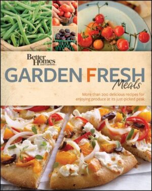 Make every meal a fresh and flavorful delight! These days, millions of people are discovering that cooking with vegetables, fruits, and herbs from their backyard gardens or local farmers' markets is a great way to eat more healthfully. Garden Fresh Meals from Better Homes and Gardens offers delicious recipes that make the most of your seasonal bounty--from light summer salads to comforting autumn soups to hearty winter roasts. With a broad range of innovative, great-tasting, and easy-to-prepare meals, this gorgeous cookbook offers something for everyone in the family to savor. Plus, helpful cooking tips are peppered throughout the book, including plenty of advice on choosing and preparing the best and freshest ingredients. * Cook your way through the year with more than 150 recipes organized by cooking method, offering a simple way to find a recipe that matches your mood * Find inspirations in stunning full-color photographs throughout * Get informed with a seasonal produce guide filled with information on what's in season when, how to select the ingredients at their peak, and storage and prep tips * Eat right with complete nutritional information for every recipe Garden Fresh Meals provides everything you need to know to make the most of homegrown produce or farmers' market finds.