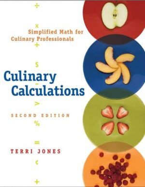 The math skills needed for a successful foodservice career-now in a new edition Culinary Calculations, Second Edition provides the mathematical knowledge and skills that are essential for a successful career in today's competitive foodservice industry. This user-friendly guide starts with basic principles before introducing more specialized topics like recipe conversion and costing, AP/EP, menu pricing, and inventory costs. Written in a nontechnical, easy-to-understand style, the book features a running case study that applies math concepts to a real-world example: opening a restaurant. This revised and updated Second Edition of Culinary Calculations covers relevant math skills for four key areas: * Basic math for the culinary arts and foodservice industry * Math for the professional kitchen * Math for the business side of the foodservice industry * Computer applications for the foodservice industry Each chapter is rich with resources, including learning objectives, helpful callout boxes for particular concepts, example menus and price lists, and information tables. Review questions, homework problems, and the case study end each chapter. Also included is an answer key for the even-numbered problems throughout the book. Culinary Calculations, Second Edition provides readers with a better understanding of the culinary math skills needed to expand their foodservice knowledge and sharpen their business savvy as they strive for success in their careers in the foodservice industry.