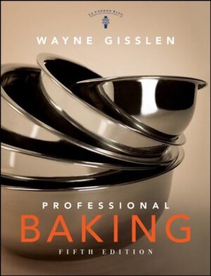 "Classic."-Food & Wine Magazine The timeless professional baking reference-revised and updated Covering everything from cakes, pies, pastries, and cookies to artisan breads, fritters, and custards, Professional Baking, Fifth Edition is your essential guide to baking and pastry today. A mainstay on the shelves of serious bakers everywhere, this tested reference showcases the talents of IACP award-winning author Wayne Gisslen in one comprehensive volume. New features in this Fifth Edition include material on special diets and advanced techniques like pastry, chocolate, and sugar work. Nearly 900 recipes range from the classic to the creative, with more than 775 color photographs illustrating ingredients, step-by-step techniques, and finished dishes. A clear style, engaging presentation, and high level of detail provide you with a full understanding of how to create truly masterful baked goods.