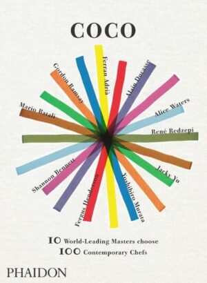 Coco is a one-of-a-kind collection of the new culinary vanguard shaping the cuisine of the twenty-first century. Coco follows the format of Phaidon's successful 10x10 series, featuring the best 100 emerging chefs from around the world. We have asked ten of the world's most renowned chefs, including Ferran Adrià, Alain Ducasse, Gordon Ramsay, and Alice Waters, to each choose ten exceptional young chefs who have emerged in the past five years. Each of the 100 chefs is featured on two spreads with recipes, photographs, a menu, and an original essay written by the nominating chef-curator.