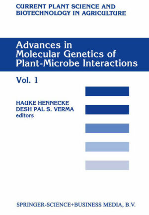 Honighäuschen (Bonn) - Research on the interaction between plants and microbes has attracted considerable attention in recent years. The use of modem genetic techniques has now made possible a detailed analysis both of plant and of microbial genes involved in phytopathogenic and beneficial interactions. At the biochemical level, signal molecules and their receptors, either of plant or of microbial origins, have been detected which act in signal transduction pathways or as co-regulators of gene expression. We begin to understand the molecular basis of classical concepts such as gene-for-gene relationships, hypersensitive response, induced resistance, to name just a few. We realize, and will soon exploit, the tremendous potential of the results of this research for practical application, in particular to protect crop plants against diseases and to increase crop yield and quality. This exclung field of research, which is also of truly interdisciplinary nature, is expanding rapidly. A Symposium series has been devoted to it which began in 1982. Recently, the 5th International Symposium on the Molecular Genetics of Plant-Microbe Interactions was held in Interlaken, Switzerland. It brought together 640 scientists from almost 30 different countries who reported their latest research progress in 47 lectures, 10 short oral presentations, and on over 400 high-quality posters. This book presents a collection of papers that comprehensively reflect the major areas under study, explain novel experimental approaches currently in use, highlight significant advances made over the last one or two years but also emphasize the obstacles still ahead of us.