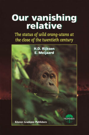 Honighäuschen (Bonn) - In the 1960s, it was believed that no more than about 4,000 orang-utans remained in the wild. Consequently, IUCN - The World Conservation Union - declared the ape an endangered species, demanding its world-wide protection. Nevertheless, the orang-utan today faces extinction because it is dependent on a rain-forest habitat that is rapidly being demolished due to human greed, and a growing human population. Rijksen was among the first to make a detailed study of the ape in the wild, emerging as an authority on orang-utan conservation. In the late 1980s he became so alarmed by local rumours of the rapid decline of wild orang-utans that he initiated the study leading to this book. Meijaard conducted the ambitious, island-spanning surveys in Borneo and Sumatra to reveal the ape's whereabouts. This is the story of their findings. It is the first comprehensive study of the ape's distribution and status based on a wealth of first-hand field data, and a frank, disturbing account of a mixture of good intentions, ignorance and greed, spelling doom for our Asian relative. Nevertheless, the authors emphasise that the orang-utan can survive. A realistic plan to save the ape, and with it thousands of unique wild animals and plants, does exist. It is the authors' hope that Our Vanishing Relative, so urgent and eloquent in its description of the deadly net of problems descending over our helpless relative, will awaken attention and empathy in order to safeguard the future of the orang-utan.