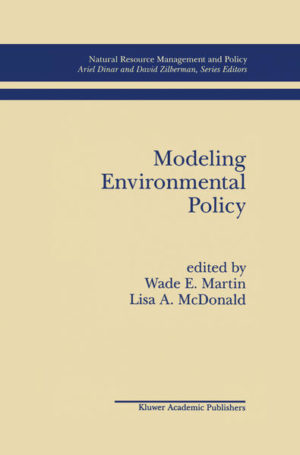 Honighäuschen (Bonn) - Modeling Environmental Policy demonstrates the link between physical models of the environment and policy analysis in support of policy making. Each chapter addresses an environmental policy issue using a quantitative modeling approach. The volume addresses three general areas of environmental policy - non-point source pollution in the agricultural sector, pollution generated in the extractive industries, and transboundary pollutants from burning fossil fuels. The book concludes by discussing the modeling efforts and the use of mathematical models in general.