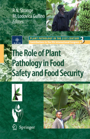 Honighäuschen (Bonn) - This collection of papers represents some of those given at the International Congress for Plant Pathology held in Turin in 2008 in the session with the title The Role of Plant Pathology in Food Safety and Food Security. Although food safety in terms of Is this food safe to eat? did not receive much direct attention it is, never theless, an important topic. A crop may not be safe to eat because of its inh- ent qualities. Cassava, for example, is cyanogenic, and must be carefully prepared if toxicosis is to be avoided. Other crops may be safe to eat providing they are not infected or infested by microorganisms. Mycotoxins are notorious examples of compounds which may contaminate a crop either pre- or post-harvest owing to the growth of fungi. Two papers in this book deal with toxins, one by Barbara Howlett and co-workers and the other by Robert Proctor and co-workers. In the first of these, the role of sirodesmin PL, a compound produced by Leptosphaeria ma- lans, causal agent of blackleg disease of oilseed rape (Brassica napus), is discussed. The authors conclude that the toxin plays a role in virulence of the fungus and may also be beneficial in protecting the pathogen from other competing micro-organisms but there seem to be no reports of its mammalian toxicity.
