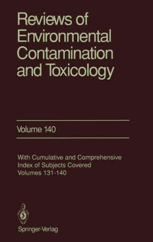 Honighäuschen (Bonn) - Reviews of Environmental Contamination and Toxicology provides detailed review articles concerned with aspects of chemical contaminants, including pesticides, in the total environment with toxicological considerations and consequences. L.S. ANDREWS, M. AHMEDNA, R.M. GRODNER, J.A. LIUZZO, P.S. MURANO, E.A. MURANO, R.M. RAI, S. SHANE, AND P.W. WILSON: Food Preservation Using Ionizing Radiation CARMEN CABRERA, EDUARDO ORTEGA, MARIA-LUISA LORENZO, AND MARIA-DEL- CARMEN LOPEZ: Cadmium Contamination of Vegetable Crops, Farmlands and Irrigation Waters N.M. VAN STRAALEN AND J.P. VAN RIJN: Ecotoxicological Risk Assessment of Soil Fauna Recovery from Pesticide Application