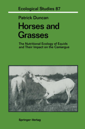 Honighäuschen (Bonn) - In 1973, a herd of Camargue horses was released into a nature reserve in the Rhone delta of France. The comprehensive long-term study of the resulting population eruption provided the opportunity for a unique analysis of the feeding ecology of free-ranging horses. Horses and Grasses summarizes the study covering digestive physiology, behavior, growth, and demography of wild horses and zebras. It examines how these equids are affected by variations in abundance and quality of grasses and in turn, how grazing affects the plant communities. The book also provides insight into the consequences of the hind-gut fermentation system for equid behavior and ecology and contrasts this feeding strategy with that of the recently evolved, highly successful grazing bovids.