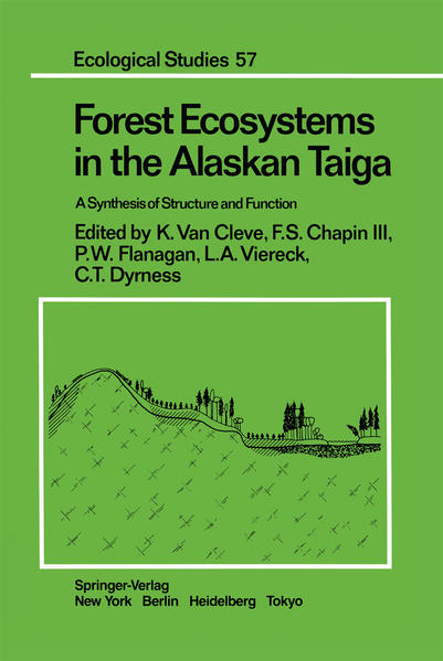 The information presented in this book is the result of combined research efforts of scientists at the University of Alaska, Fairbanks, the Institute of Northern Forestry, USDA Forest Service, and the Systems Ecology Research Group, San Diego State University. The objective of the volume is to present a synthetic overview of structure and function of taiga forest ecosystems in interior Alaska. The data base for this work has appeared in earlier published articles including the special issue of the Canadian Journal of Forest Research Volume 13:5 (1983). Stimulus for this book was a conference held in Fairbanks from June 10-14, 1983. The papers presented at the conference were fore runners of the chapters in this book. We invited 19 scientists from North America and England to critique our research and synthesis efforts. Six of these people were asked to write introductory chapters for each section of the book. Formal presentation sessions, combined with field trips to research sites, introduced the invitees to the primary and secondary successional ecosystems with which we were dealing. A major wildfire, only 24 km from the University campus, was contained the week prior to the conference and one field trip provided graphic evidence of fire impact in subarctic forests. The conference conveners regretted that it was not possible to host a similar meeting during synthesis efforts in mid-January.