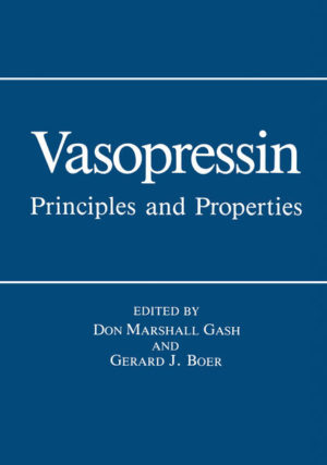 Honighäuschen (Bonn) - The concept for Vasopressin: Principles and Properties originated during the sum mer of 1983. From reviewing the rich and diverse literature on vasopressin, it became evident that the rapid advancements in this field made it difficult to syn thesize the information gathered from divergent scientific disciplines into a coherent view of the biological role of vasopressin. We perceived the need for a series of critical reviews delineating this recent progress. Over the past decade, major advances have been made in studies of the anatomy, physiology, phar macology, molecular biology, and behavioral activities of vasopressin. This is, in no small measure, due to the finding that vasopressin can no longer be regarded solely as a neurohypophysial hormone. Our present knowledge is that vasopressin is synthesized in also has an axonal messenger role in the nervous system and of the brain, although the functions of vasopressin in these periph sites outside of vasopressin eral sites are not well understood. In order to prepare an overview concentrating on recent studies in vertebrates, authors were selected based on their expertise and asked to review their research area, including the work from other laboratories. It was our intent to provide an updated definitive reference which would complement and extend such past texts as Neurohypophysial Hor mones and Similar Polypeptides (Handbook of Experimental Pharmacology, Vol ume XXIII, 1968) and The Pituitary Gland and Its Neuroendocrine Control (Handbook of Physiology, Section 7: Volume IV, 1974).