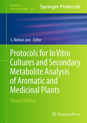 Honighäuschen (Bonn) - This volume provides a detailed step-by-step description of protocols for the establishment of in vitro cultures of important medicinal plants, their mass multiplication in controlled environment, and step-wise secondary metabolite analysis. Many of these protocols also provide a basis for in vitro germplasm conservation or cryopreservation of medicinal plant species. Written for the Methods in Molecular Biology series, chapters include introductions to their respective topics, lists of the necessary materials and reagents, step-by-step, readily reproducible laboratory protocols, and tips on troubleshooting and avoiding known pitfalls.Authoritative and practical, Protocols for In Vitro Cultures and Secondary Metabolite Analysis of Aromatic and Medicinal Plants, Second Edition aims to ensure successful results in the further study of this vital field.