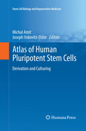 Human pluripotent stem cells, including human embryonic stem cells and induced pluripotent stem cells, are a key focus of current biomedical research. The emergence of state of the art culturing techniques is promoting the realization of the full potential of pluripotent stem cells in basic and translational research and in cell-based therapies. This comprehensive and authoritative atlas summarizes more than a decade of experience accumulated by a leading research team in this field. Hands-on step-by-step guidance for the derivation and culturing of human pluripotent stem cells in defined conditions (animal product-free, serum-free, feeder-free) and in non-adhesion suspension culture are provided, as well as methods for examining pluripotency (embryoid body and teratoma formation) and karyotype stability. The Atlas of Human Pluripotent Stem Cells - Derivation and Culturing will serve as a reference and guide to established researchers and those wishing to enter the promising field of pluripotent stem cells.