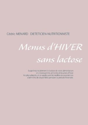 Cet ouvrage est dédié à toutes les personnes souffrant d'intolérance au lactose, et il offre aux détenteurs des ouvrages du même auteur : « Le régime sans lactose » et « Recettes et menus sans lactose » un ouvrage parfaitement complémentaire. L'auteur vous propose trois mois de menus spécifiquement adaptés à votre intolérance alimentaire, tous très simples à mettre en pratique grâce à des plats, des légumes et des fruits d'hiver vous étant proposés, vous permettant ainsi de mieux adapter votre alimentation à votre pathologie. Un ouvrage diététique de référence pour celles et ceux qui doivent supprimer le lactose de leur alimentation !