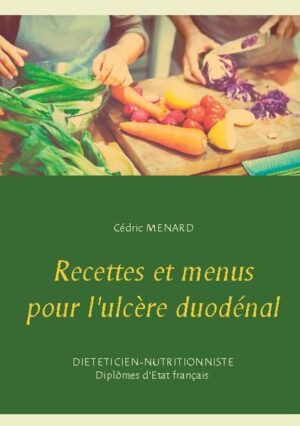 Cet ouvrage est dédié à toutes les personnes souffrant d'ulcère duodénal, et il offre aux détenteurs de l'ouvrage du même auteur : " Quelle alimentation pour l'ulcère duodénal ? " un ouvrage totalement complémentaire. De nombreuses recettes vont sont proposées, toutes très simples à mettre en pratique, vous permettant ainsi de mieux gérer votre alimentation spécifique associée à votre ulcère. Le but de cet ouvrage étant d'apprendre très rapidement à ajuster parfaitement toutes vos recettes traditionnelles, et lutter ainsi efficacement contre votre ulcère du duodénum en toute quiétude. L'auteur vous propose également un mois de menus totalement inédits, idéalement adaptés à votre pathologie, complétant ainsi votre apprentissage nutritionnel.