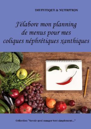 Élaborez vous-même vos menus parfaitement adaptés à vos coliques néphrétiques xanthiques ! Retrouvez des conseils diététiques fondamentaux concernant votre lithiase, qui vous permettront d'élaborer vos repas très facilement et sans risque d'erreur nutritionnelle en complétant chaque semaine, selon vos goûts et vos envies, un programme de menus pré-rempli par Cédric MENARD, diététicien-nutritionniste. Une référence dans le domaine de la diététique !