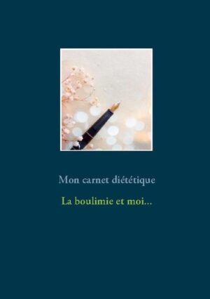 Vous souffrez de la boulimie ? Ce journal diététique, élaboré par Cédric MENARD diététicien-nutritionniste, sera pour vous le compagnon idéal ! En effet, tous vos repas, vos sensations, vos remarques, vos observations... pourront lui être confiés quotidiennement. Comme tout carnet diététique, il deviendra très rapidement un compagnon fort utile lors de vos consultations avec votre médecin, qu'il soit généraliste ou spécialiste, ainsi qu'avec votre diététicien-nutritionniste. Tout en prenant la plume, vous apprendrez très rapidement à mieux maîtriser votre alimentation imposée par votre trouble alimentaire