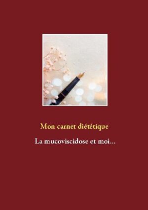 Vous souffrez de la mucoviscidose ? Ce journal diététique, élaboré par Cédric MENARD diététicien-nutritionniste, sera pour vous le compagnon idéal ! En effet, tous vos repas, vos sensations, vos remarques, vos observations... pourront lui être confiés quotidiennement. Comme tout carnet diététique, il deviendra très rapidement un compagnon fort utile lors de vos consultations avec votre médecin, qu'il soit généraliste ou spécialiste, ainsi qu'avec votre diététicien-nutritionniste. Tout en prenant la plume, vous apprendrez très rapidement à mieux maîtriser votre alimentation imposée par votre mucoviscidose