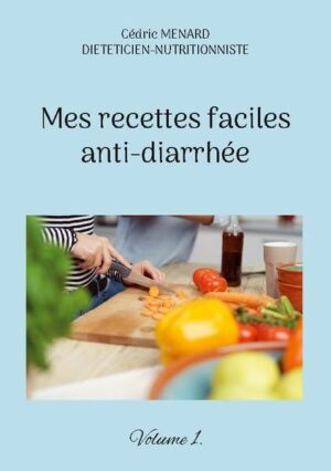 Cet ouvrage est dédié à toutes les personnes souffrant d'épisodes de diarrhée (chronique ou aiguë), et il offre aux détenteurs de l'ouvrage du même auteur : " Quelle alimentation pour la diarrhée ? " un ouvrage complémentaire. De nombreuses recettes anti-diarrhée, à base de poisson, de viande, de légume vert, de féculent, ainsi que des desserts gourmands, vous sont proposés, toutes et tous plus faciles les uns que les autres à élaborer, vous permettant ainsi de mieux gérer l'alimentation spécifique visant à ralentir efficacement le transit intestinal. Deux semaines de menus totalement inédits, parfaitement adaptés aux épisodes de diarrhée, incluant les recettes proposées au sein de l'ouvrage, vous sont également proposées.