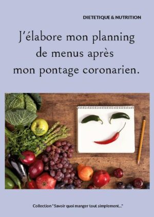 Élaborez vous-même vos menus adaptés à votre pontage coronarien ! Retrouvez des conseils diététiques fondamentaux concernant votre chirurgie cardiaque, qui vous permettront d'élaborer vos repas très facilement et sans risque d'erreur nutritionnelle en complétant chaque semaine, selon vos goûts et vos envies, un programme de menus prérempli par Cédric MENARD, diététicien-nutritionniste. Une référence dans le domaine de la diététique !