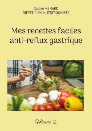 Cet ouvrage est dédié à toutes les personnes souffrant de reflux gastro-oesophagiens, et il offre aux détenteurs de l'ouvrage du même auteur : " Quelle alimentation pour les reflux gastro-oesophagiens ? " un ouvrage complémentaire. De nombreuses recettes à base de poisson, de viande, de légume vert, de féculent, ainsi que des desserts gourmands vous sont proposés, toutes et tous plus faciles les uns que les autres à élaborer, vous permettant ainsi de mieux gérer l'alimentation spécifique que le traitement diététique de vos reflux gastriques exige. Deux semaines de menus adaptés et totalement inédits, incluant les recettes proposées au sein de l'ouvrage, vous sont également proposées.