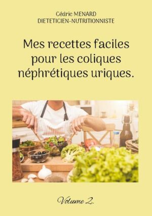 Cet ouvrage est dédié à toutes les personnes souffrant de coliques néphrétiques d'origine urique, et il offre aux détenteurs de l'ouvrage du même auteur : " Quelle alimentation pour les coliques néphrétiques uriques ? " un ouvrage complémentaire. De nombreuses recettes à base de poisson, de viande, de légume vert, de féculent, ainsi que des desserts gourmands, vous sont proposés, toutes et tous plus faciles les uns que les autres à élaborer, vous permettant ainsi de mieux gérer l'alimentation spécifique que votre lithiase urique exige. Deux semaines de menus adaptés et totalement inédits, incluant les recettes proposées au sein de l'ouvrage, vous sont également proposées.