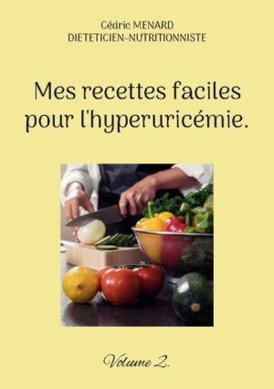 Cet ouvrage est dédié à toutes les personnes souffrant d'hyperuricémie, et il offre aux détenteurs de l'ouvrage du même auteur : " Quelle alimentation pour l'hyperuricémie ? " un ouvrage complémentaire. De nombreuses recettes à base de poisson, de viande, de légume vert, de féculent, ainsi que des desserts gourmands, vous sont proposés, toutes et tous plus faciles les uns que les autres à élaborer, vous permettant ainsi de mieux gérer l'alimentation spécifique que votre hyperuricémie exige. Deux semaines de menus adaptés et totalement inédits, incluant les recettes proposées au sein de l'ouvrage, vous sont également proposées.