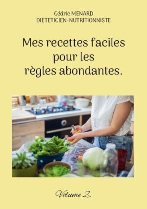 Cet ouvrage est dédié à toutes les femmes qui souffrent de règles abondantes, et il offre aux détentrices de l'ouvrage du même auteur : " Quelle alimentation avec des règles abondantes ? " un ouvrage complémentaire. De nombreuses recettes à base de poisson, de viande, de légume vert, de féculent, ainsi que des desserts gourmands, vous sont proposés, toutes et tous plus faciles les uns que les autres à élaborer, vous permettant ainsi de mieux gérer l'alimentation spécifique que vos règles abondantes exigent. Deux semaines de menus adaptés et totalement inédits, incluant les recettes proposées au sein de l'ouvrage, vous sont également proposées.