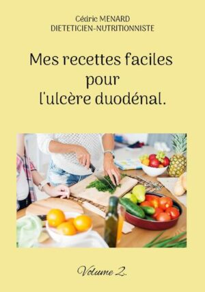 Cet ouvrage est dédié à toutes les personnes souffrant d'ulcère duodénal, et il offre aux détenteurs de l'ouvrage du même auteur : " Quelle alimentation pour l'ulcère duodénal ? " un ouvrage complémentaire. De nombreuses recettes à base de poisson, de viande, de légume vert, de féculent, ainsi que des desserts gourmands, vous sont proposés, toutes et tous plus faciles les uns que les autres à élaborer, vous permettant ainsi de mieux gérer l'alimentation spécifique que votre ulcère duodénal exige. Deux semaines de menus adaptés et totalement inédits, incluant les recettes proposées au sein de l'ouvrage, vous sont également proposées.