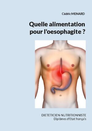 Après avoir présenté l'oesophagite et les points diététiques fondamentaux la concernant, l'auteur vous propose une enquête alimentaire sous la forme de questionnaires à points. Cette enquête alimentaire fut spécifiquement étudiée afin de vous proposer un avis critique et constructif, par rapport à vos habitudes alimentaires, suivi des corrections nutritionnelles à y apporter. L'auteur vous propose ensuite une présentation très détaillée de chaque famille alimentaire, accompagnée de conseils hygiéno-diététiques pertinents et complets, en rapport avec votre oesophagite L'ensemble étant illustré par trois semaines de menus parfaitement adaptés à votre oesophagite, et qui viennent parfaire votre apprentissage nutritionnel. A la fin de chaque semaine, l'auteur vous invite à remplir une nouvelle enquête alimentaire à points. En fonction des points comptabilisés, une synthèse critique et constructive vous sera alors soumise : elle sera mauvaise, moyenne, bonne, ou dans le meilleur des cas elle sera excellente. En faisant ainsi chaque semaine le point sur vos résultats, vous progresserez efficacement et sûrement, et vous parviendrez ainsi, très rapidement, à mieux traiter votre oesophagite. Cet ouvrage est également adapté aux diabètes pancréatiques ainsi qu'à l'excès de cholestérol sanguin.