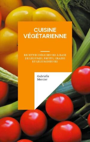 Dans un monde où la conscience alimentaire et la santé sont essentielles, "Cuisine Végétarienne" se présente comme le trésor inestimable pour les amateurs de cuisine qui souhaitent explorer le vaste univers des saveurs végétariennes. Cet ouvrage remarquable, écrit par Gabrielle Mercier, vous invite à un voyage culinaire où légumes, fruits, grains et légumineuses sont les héros de chaque plat, offrant une expérience gustative riche, équilibrée et sans compromis. Les pages de ce livre débordent de recettes alléchantes qui raviront les palais, qu'ils soient végétariens convaincus ou simples curieux. Ce que vous découvrirez dans ce livre : L'Art de la Cuisine Végétarienne : Explorez les bases d'une alimentation végétarienne équilibrée, avec des informations sur les nutriments essentiels et les bienfaits pour la santé. Recettes Gourmandes : Découvrez une pléthore de plats délicieux, des entrées aux desserts, mettant en valeur la diversité des légumes, des fruits, des grains et des légumineuses. Équilibre Nutritionnel : Apprenez comment créer des repas végétariens équilibrés qui apportent tous les nutriments essentiels pour une santé optimale. Voyage Gastronomique : Partez pour un voyage à travers les cuisines du monde, en explorant des saveurs exotiques et des plats traditionnels revisités en version végétarienne. Durabilité et Bien-Être : Comprenez comment l'alimentation végétarienne peut contribuer à la durabilité de la planète et à votre bien-être personnel. Pourquoi ce livre est essentiel : Chaque chapitre de "Cuisine Végétarienne" est enrichi de témoignages inspirants, de conseils de nutritionnistes et de suggestions pour vous aider à intégrer la cuisine végétarienne dans votre vie de manière savoureuse et équilibrée. Que vous soyez déjà végétarien ou que vous souhaitiez simplement diversifier votre alimentation, ce guide vous offre les outils nécessaires pour embrasser une cuisine végétarienne gourmande. Investissez dans votre santé et dans le respect de la planète avec "Cuisine Végétarienne". Découvrez comment chaque repas peut devenir une expérience culinaire riche en saveurs et en bienfaits pour la santé. N'attendez pas pour vous délecter de la cuisine végétarienne. Plongez dans "Cuisine Végétarienne" dès aujourd'hui et ouvrez la porte à un monde de saveurs végétariennes délicieuses et nutritives. Votre voyage gastronomique commence ici.