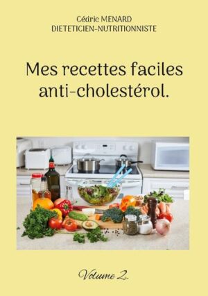 Cet ouvrage est dédié à toutes les personnes souffrant d'excès de cholestérol sanguin, et il offre aux détenteurs de l'ouvrage du même auteur : " Quelle alimentation pour le cholestérol ? " un ouvrage complémentaire. De nombreuses recettes à base de poisson, de viande, de légume vert, de féculent, ainsi que des desserts gourmands, vous sont proposés, toutes et tous plus faciles les uns que les autres à élaborer, vous permettant ainsi de mieux gérer l'alimentation spécifique que votre hypercholestérolémie exige. Deux semaines de menus adaptés et totalement inédits, incluant les recettes proposées au sein de l'ouvrage, vous sont également proposées.