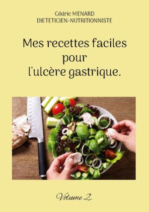 Cet ouvrage est dédié à toutes les personnes souffrant d'ulcère gastrique, et il offre aux détenteurs de l'ouvrage du même auteur : " Quelle alimentation pour l'ulcère gastrique ? " un ouvrage complémentaire. De nombreuses recettes à base de poisson, de viande, de légume vert, de féculent, ainsi que des desserts gourmands, vous sont proposés, toutes et tous plus faciles les uns que les autres à élaborer, vous permettant ainsi de mieux gérer l'alimentation spécifique que votre ulcère gastrique exige. Deux semaines de menus adaptés et totalement inédits, incluant les recettes proposées au sein de l'ouvrage, vous sont également proposées.