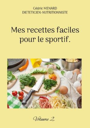 Cet ouvrage est dédié à tous les sportifs, et il offre aux détenteurs de l'ouvrage du même auteur : " Quelle alimentation pour le sport ? " un ouvrage complémentaire. De nombreuses recettes à base de poisson, de viande, de légume vert, de féculent, ainsi que des desserts gourmands, vous sont proposés, toutes et tous plus faciles les uns que les autres à élaborer, vous permettant ainsi de mieux gérer l'alimentation spécifique que votre activité sportive exige. Deux semaines de menus adaptés et totalement inédits, incluant les recettes proposées au sein de l'ouvrage, vous sont également proposées.