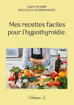 Cet ouvrage est dédié à toutes les personnes souffrant d'hypothyroïdie, et il offre aux détenteurs de l'ouvrage du même auteur : " Quelle alimentation pour l'hypothyroïdie ? " un ouvrage complémentaire. De nombreuses recettes à base de poisson, de viande, de légume vert, de féculent, ainsi que des desserts gourmands, vous sont proposés, toutes et tous plus faciles les uns que les autres à élaborer, vous permettant ainsi de mieux gérer l'alimentation spécifique que votre hypothyroïdie exige. Deux semaines de menus adaptés et totalement inédits, incluant les recettes proposées au sein de l'ouvrage, vous sont également proposées.