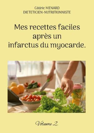 Cet ouvrage est dédié à toutes les personnes ayant souffert d'un infarctus du myocarde, et il offre aux détenteurs de l'ouvrage du même auteur : " Quelle alimentation après un infarcus du myocarde ? " un ouvrage complémentaire. De nombreuses recettes à base de poisson, de viande, de légume vert, de féculent, ainsi que des desserts gourmands, vous sont proposés, toutes et tous plus faciles les uns que les autres à élaborer, vous permettant ainsi de mieux gérer l'alimentation spécifique que votre cardiopathie exige. Deux semaines de menus adaptés et totalement inédits, incluant les recettes proposées au sein de l'ouvrage, vous sont également proposées.