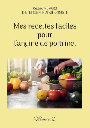 Cet ouvrage est dédié à toutes les personnes souffrant d'angine de poitrine, et il offre aux détenteurs de l'ouvrage du même auteur : " Quelle alimentation pour l'angine de poitrine ? " un ouvrage complémentaire. De nombreuses recettes à base de poisson, de viande, de légume vert, de féculent, ainsi que des desserts gourmands, vous sont proposés, toutes et tous plus faciles les uns que les autres à élaborer, vous permettant ainsi de mieux gérer l'alimentation spécifique que votre angine de poitrine exige. Deux semaines de menus adaptés et totalement inédits, incluant les recettes proposées au sein de l'ouvrage, vous sont également proposées.