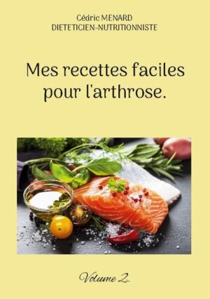 Cet ouvrage est dédié à toutes les personnes souffrant d'arthrose, et il offre aux détenteurs de l'ouvrage du même auteur : " Quelle alimentation pour l'arthrose ? " un ouvrage complémentaire. De nombreuses recettes à base de poisson, de viande, de légume vert, de féculent, ainsi que des desserts gourmands, vous sont proposés, toutes et tous plus faciles les uns que les autres à élaborer, vous permettant ainsi de mieux gérer l'alimentation spécifique que votre arthrose exige. Deux semaines de menus adaptés et totalement inédits, incluant les recettes proposées au sein de l'ouvrage, vous sont également proposées.