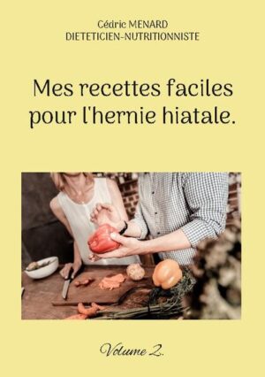 Cet ouvrage est dédié à toutes les personnes souffrant d'une hernie hiatale, et il offre aux détenteurs de l'ouvrage du même auteur : " Quelle alimentation pour l'hernie hiatale ? " un ouvrage complémentaire. De nombreuses recettes à base de poisson, de viande, de légume vert, de féculent, ainsi que des desserts gourmands, vous sont proposés, toutes et tous plus faciles les uns que les autres à élaborer, vous permettant ainsi de mieux gérer l'alimentation spécifique que votre hernie hiatale exige. Deux semaines de menus adaptés et totalement inédits, incluant les recettes proposées au sein de l'ouvrage, vous sont également proposées.