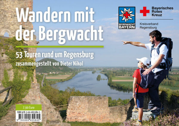 Die UNESCO-Welterebestadt Regensburg liegt eingebettet in reizvolle Landschaften mit ganz unterschiedlichem Charakter. "Wandern mit der Bergwacht" erschließt die Natur rund um Regensburg mit 53 Tourenvorschlägen. Das Wandergebiet reicht vom niederbayerischen Landkreis Kelheim bis in die Ausläufer des bayerischen Walds im Landkreis Cham. Der Schwerpunkt liegt auf Vorschlägen in Stadt und Landkreis Regensburg. Einige der Touren starten direkt in der Stadt und führen in nahe Naturschutzgebiete Anhand von Beschreibungen und Kartenausschnitten lassen sich die Touren im Gelände leicht finden. Oft folgen sie in Teilstrecken beschilderten Wanderwegen. Die meisten Start- und Zielpunkte für die Wanderrouten sind so gewählt