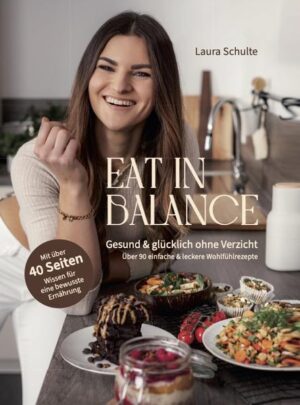 Balance is key - davon ist die Ernährungsberaterin und Fitnessbloggerin Laura Schulte überzeugt! Aber wie sieht ausgewogene Ernährung überhaupt aus? Was darf auf einer gesunden Einkaufsliste nicht fehlen? Und was sind die leckersten Rezepte für vollwertigen Genuss? Das Ziel: Ein gesunder Lebensstil in Balance und ohne Verzicht! Ob saftige Schoko-Brownies, Burger oder bunte Bowls - mit Laura‘s Lieblings-Rezepten ist eine ausgewogene Ernährung unkompliziert und lecker. Neben 96 leckeren und gesunden Gerichten unterstützt Dich Laura mit geballtem Ernährungswissen und wertvollen Tipps auf Deinem Weg zu einem besseren Körpergefühl. Über Laura Auf ihren Social-Media-Kanälen inspiriert und motiviert „Fit Laura“ ihre Community täglich mit nützlichem Wissen und Tipps rund um die Themen Training, Ernährung und Mindset. So teilte sie auch ihren Weg zu einem gesunden und glücklichen Körpergefühl, frei von Zwängen, Verzicht und Druck.