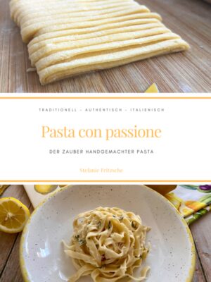 Frische Pasta von Hand gemacht ist eine Liebeserklärung an Italien. Es ist ein Geschenk, wenn sich der perfekte Teig unter dem Holz dahingießt und der pure Geschmack den Gaumen und die Seele verwöhnt. Ein Teller selbstgemachter Pasta ist so viel mehr als nur ein Essen. Für diese einzigartige Magie braucht es nur wenige, gute Zutaten. Foodbloggerin Stefanie Fritzsche kocht sich durch die Küchen Italiens und lädt ein, authentisch, traditionell, wie eine italienische Hausfrau Pasta selbst herzustellen. Das Buch ist eine Reise durch vier Regionen Nord- und Mittelitaliens und Sardinien. Die Expertin möchte nichts weniger als begeistern und das Funkeln in die Augen ihrer Hobbyköchinnen und Köchen zaubern, wenn diese glücklich ihre eigene frische Pasta erschaffen. Auf 150 Seiten und mit mehr als 300 Abbildungen vermittelt die Autorin vor allem die Grundlagen der ursprünglichen Pastaküche aus diesen Regionen, zeigt mehr als zwanzig klassische Pastaformen und gibt zahlreiche Tipps rund um den perfekten Teig. Es ist daher für Einsteiger genauso geeignet wie für Kochliebhaber, die ihren Teig weiterentwickeln oder die original italienische Weise lernen möchten. Den Pastateig herstellen wie in Bologna - oder eine echte Sardin in ihrem Haus? Mit diesem Buch und etwas Übung machen Sie ihre eigene italienische Küche dort auf, wo sie sich gerade befinden. „Pasta con Passione“ ist ein Buch um Nudeln zu kreieren, die bei jedem Bissen dahinschmelzen lässt. Die ursprüngliche Pasta, die in den Familien seit Generationen noch immer mit den Händen hergestellt wird, ist das Herz der italienischen Küche. Sie ist so ganz anders, als wie wir sie in Deutschland kennen. Da kommen Familien, Freunde und Nachbarn zusammen, lachen, kochen, genießen und essen und nehmen sich Zeit. Nudeln selbst zu machen ist gar nicht so schwer und wir hier von Generationen zu Generationen weitergetragen. Mit diesem Buch zeigt die Autorin die Welt der authentischen Küche Italiens durch die von handgemachte Pasta zeigen. Mit jedem Bissen schmecken Sie italienische Sonne und Meer, aber auch Tradition, Familie, Stolz, Lebensfreude und einfach die geballte Ladung Bella Italia. Sie sehen gedanklich die karierte Tischdecke des Ristorantes, hören die knatternde Vespa, sehen den vollbeladenen Fischkutter am Hafen festmachen, die drei Männer an der Theke der Cafébar mit einem heißen Espresso wild gestikulierend, die Teig knetende Nonna, die fröhliche Familie rund um den langen Esstisch, denken an laue Sommerabende unter dem Olivenbaum und fühlen das italienische Lebensgefühl aus dem letzten Urlaub oder in Vorfreude auf die nächste Reise. Pasta von Hand zu machen ist ein ganz besonderes Handwerk. Keine Maschine kann dieses Erlebnis, diese Freude und auch dieses Geschmacksergebnis liefern, wie wenn man mit den Händen arbeitet. Dieses Buch entführt Sie in eine kleine Küche nach Italien und zeigt vor allem die Grundlagen des perfekten Pastateiges, gibt ihnen ein Gefühl und viel Hintergrundwissen und genügend Pastaformen, mit denen Sie sich selbst, für eine große Familie und für Freunde kochen. Dieses Buch ist ein Werk, welches Sie auf ihrer eigenen Pastareise begleitet und am liebsten in Ihrer Küche aufgeschlagen mit ein paar Mehlflecken liegen darf.